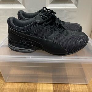 Puma Black Mesh Athletic Shoes